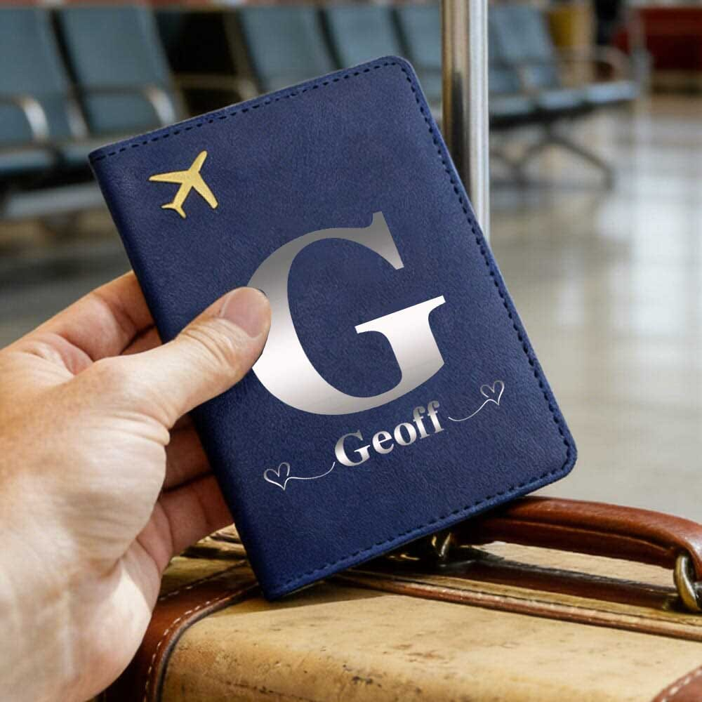 Travel Accessories Rfid - Customized Name Travel PU Passport Cover
