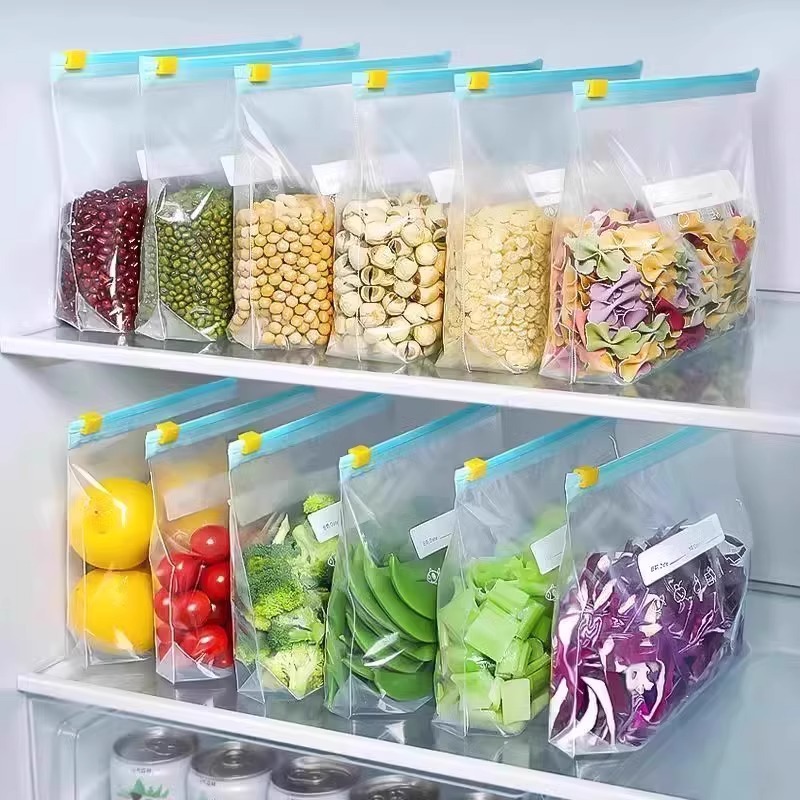 Reusable Zip Bag - Zip Lock Food Storage Bags, Thick