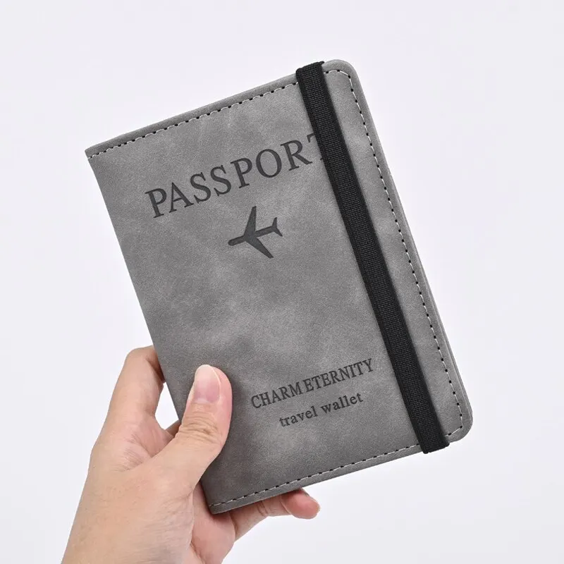 Travel Accessories Passport Holder - Men PU Leather Wallet Travel Passport