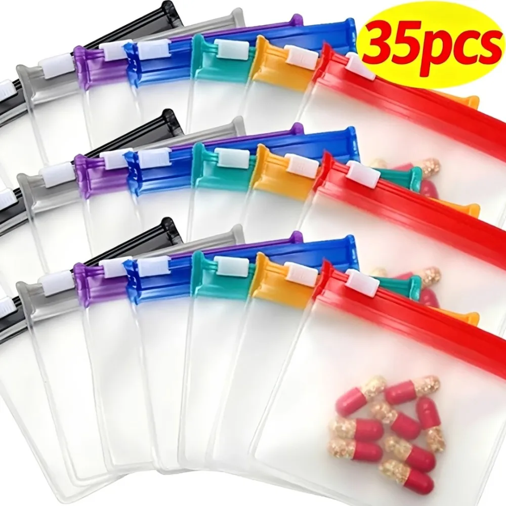Mini Colorful Pill Dispenser B - Reusable Zip Bag review and price