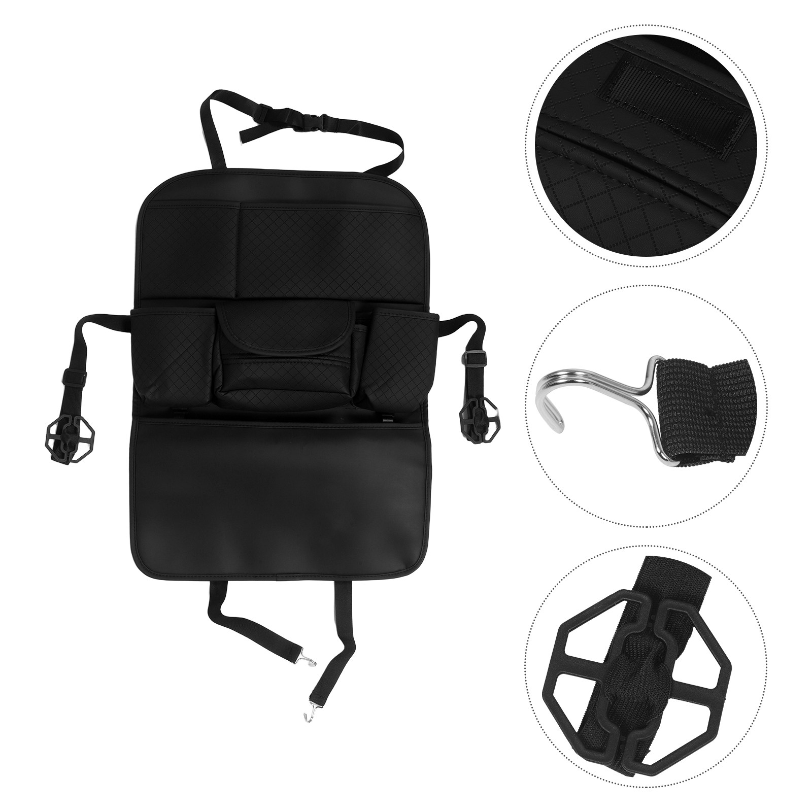 Black Car Seat Organizer Multi - Car Seat Travel Bag review and price