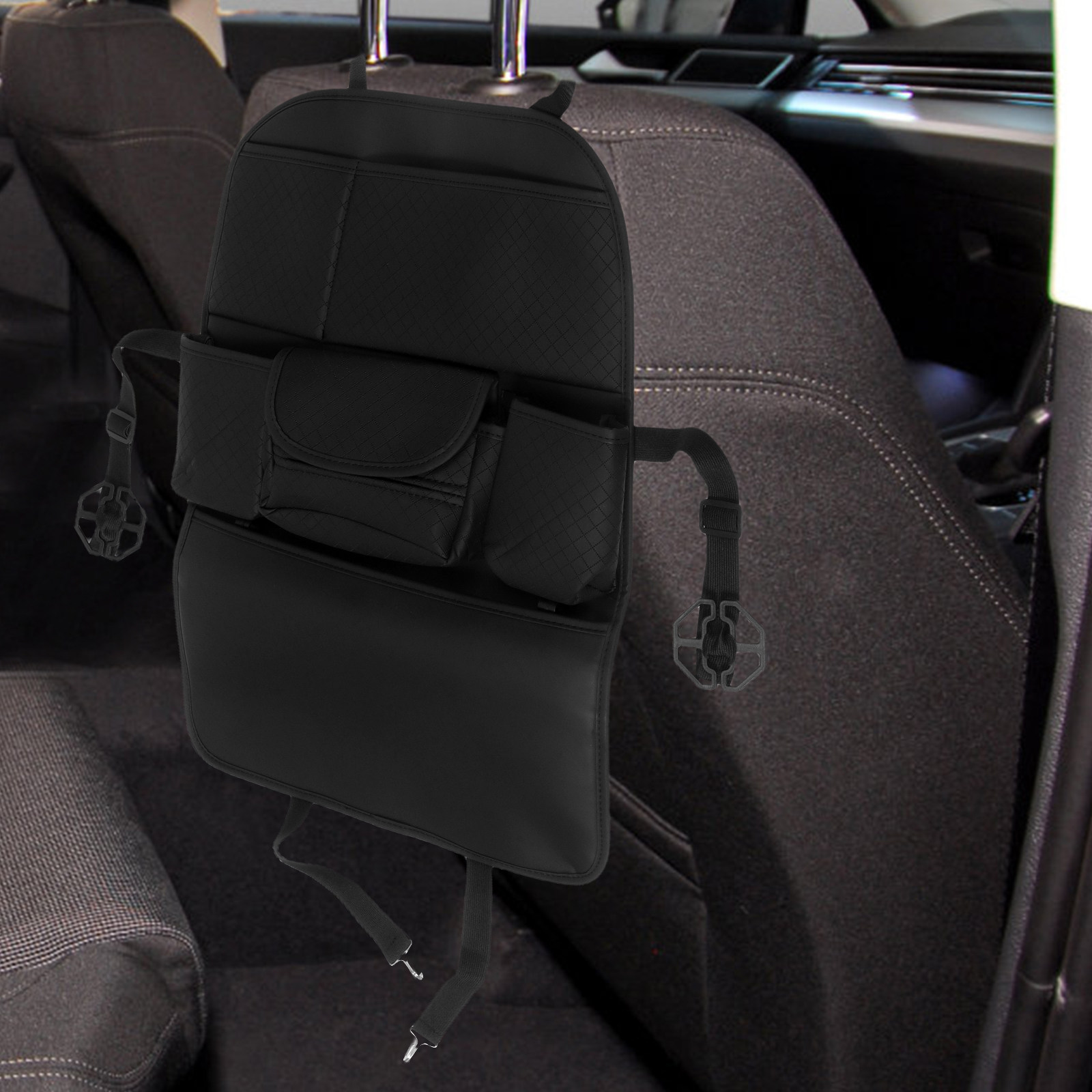 Black Car Seat Organizer Multi - Car Seat Travel Bag review and price