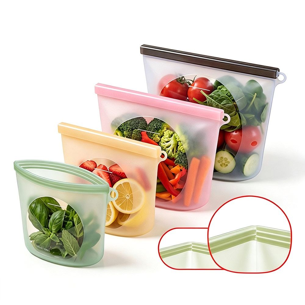 Silicone Food Preservation Bag - Reusable Zip Bag review and price