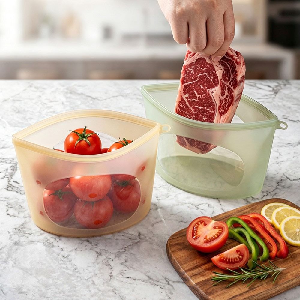 Silicone Food Preservation Bag - Reusable Zip Bag review and price