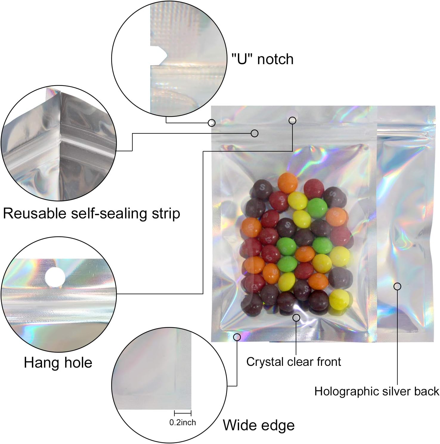 50/10PCS Laser Sealing Bags Pl - Reusable Zip Bag review and price