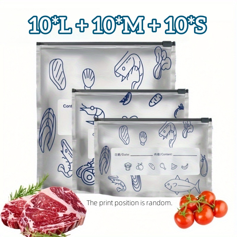 10/60pcs Aluminum Foil Storage - Reusable Zip Bag review and price