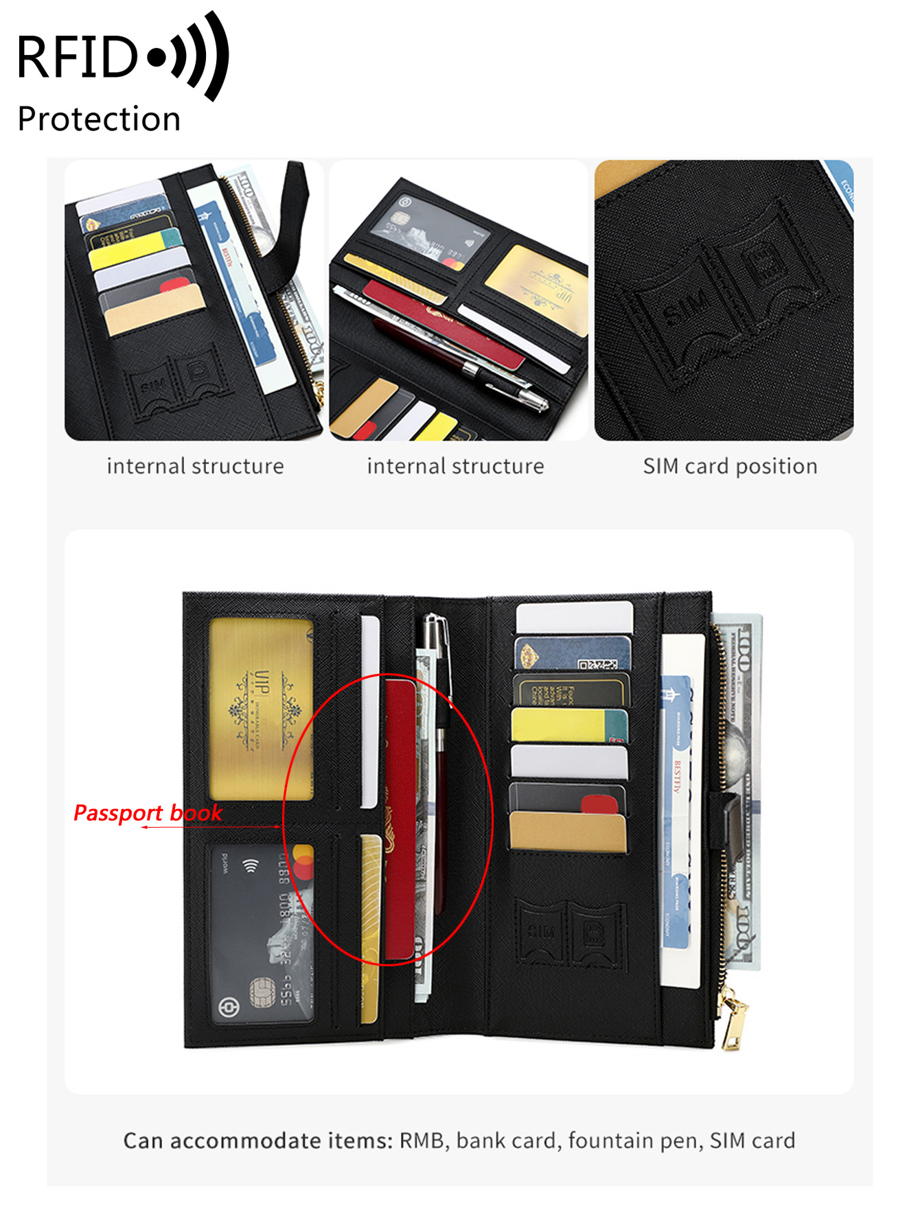 Fashionable PU Leather Airplan - Travel Accessories Rfid review and price