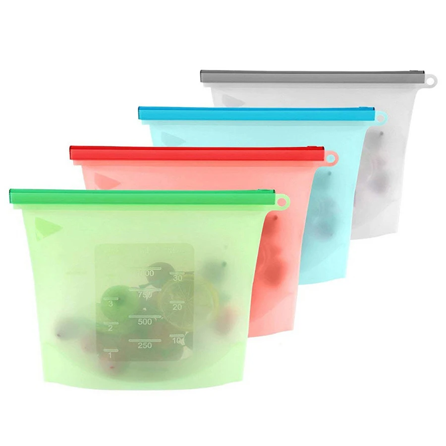1000ml Reusable Silicone Food  - Reusable Zip Bag review and price