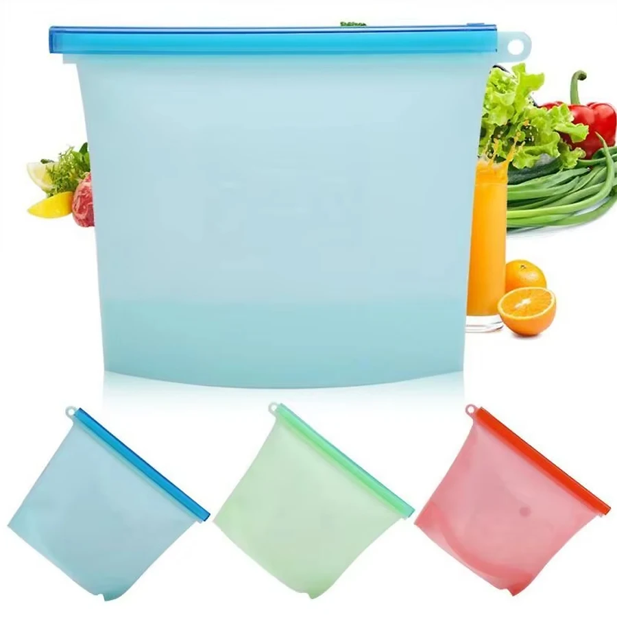 1000ml Reusable Silicone Food  - Reusable Zip Bag review and price
