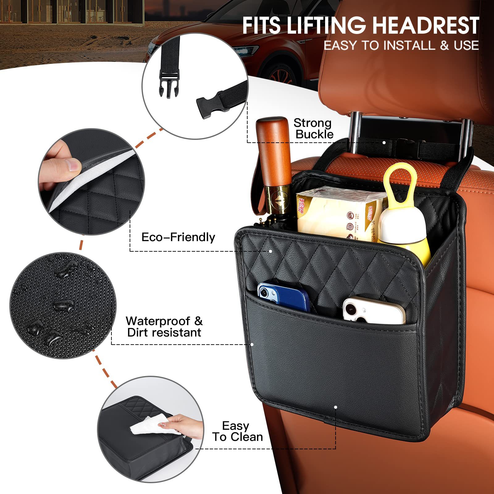 Hanging Storage Pocket Automot - Car Seat Travel Bag review and price