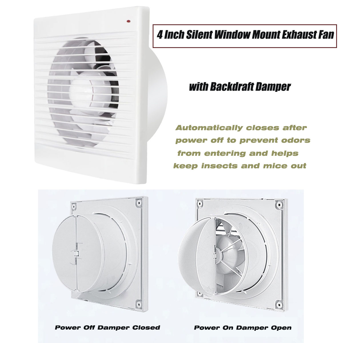 4 Inch Silent Window Mount Exh - Travel Accessories Uk review and price