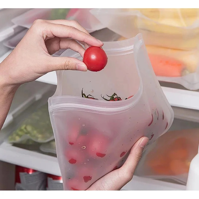 1-4pcs Silicone Food Storage B - Reusable Zip Bag review and price