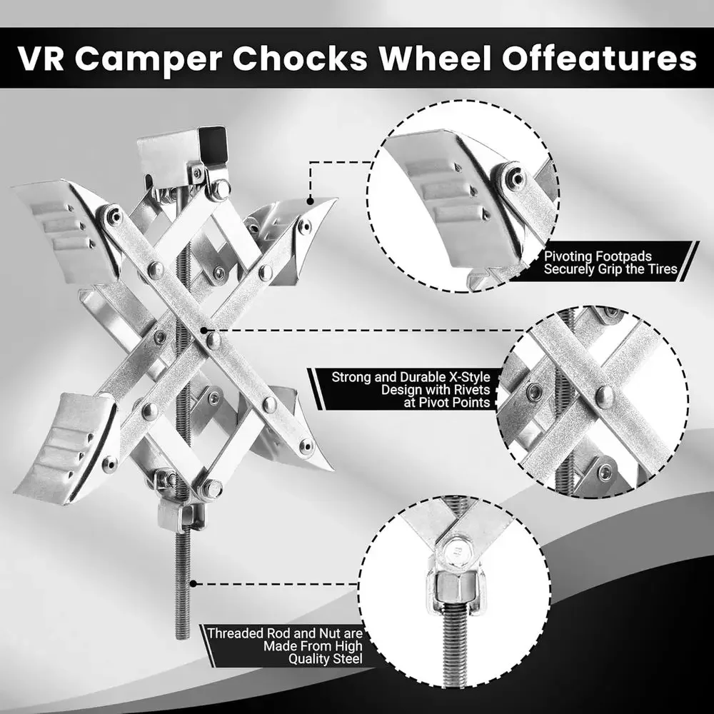 X-Shaped RV Wheel Chock Fit 3. - Travel Accessories review and price