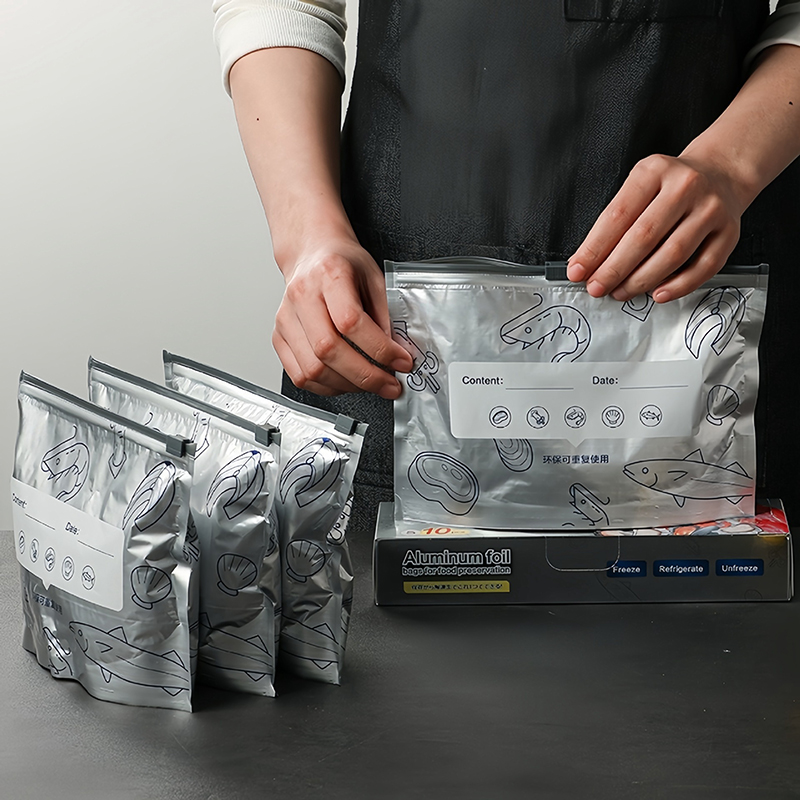 10Pcs/Bag Large Capacity Alumi - Reusable Zip Bag review and price