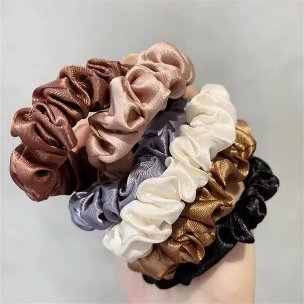 6Pcs Soft Satin Hair Scrunchie - Travel Accessories Girls review and price
