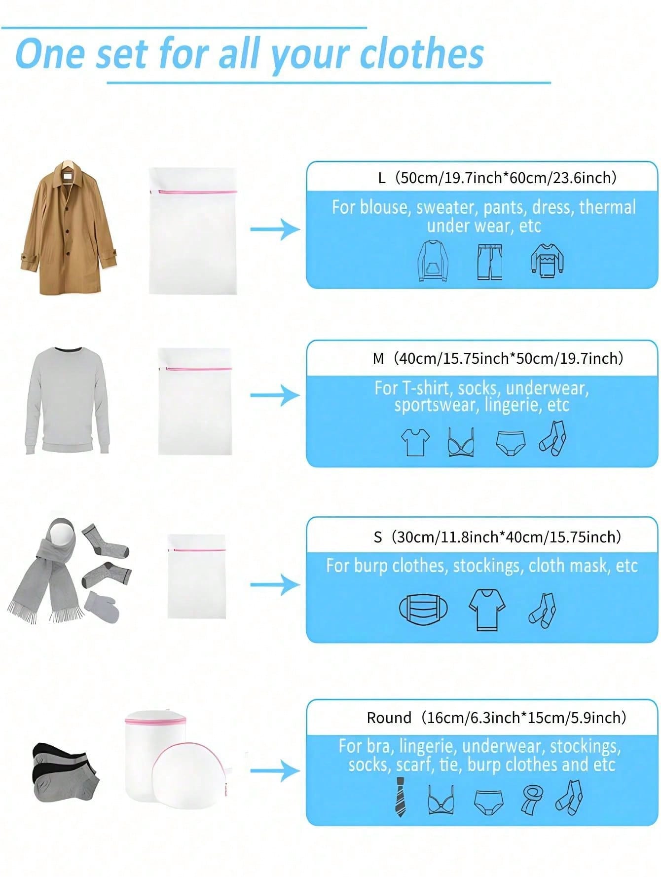 3Pcs/Set Zipped Laundry Bags R - Reusable Zip Bag review and price