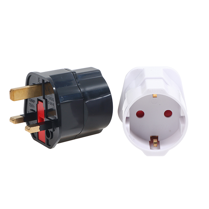 1Pc EU Euro 2 Pin To UK 3 Pin  - Travel Accessories Uk review and price